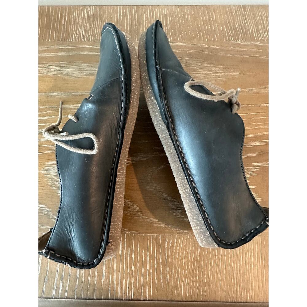 Clarks Artisan Leather Lace Up Comfort Casual Oxford Shoes Women’s Black 8 M - Picture 3 of 7